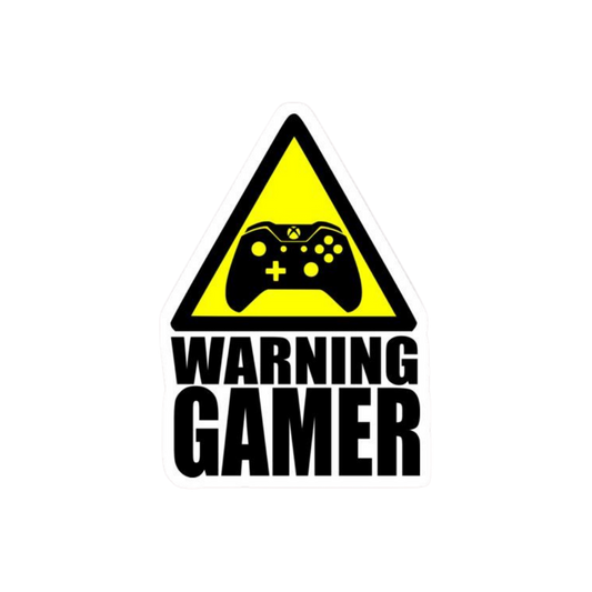 Warning Gamer Sticker