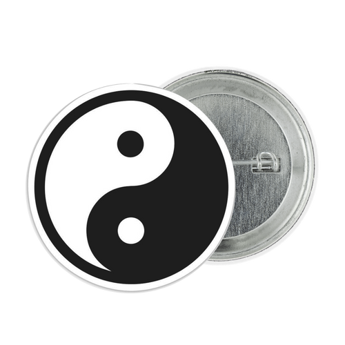 Yin and Yang Tinplate Badge