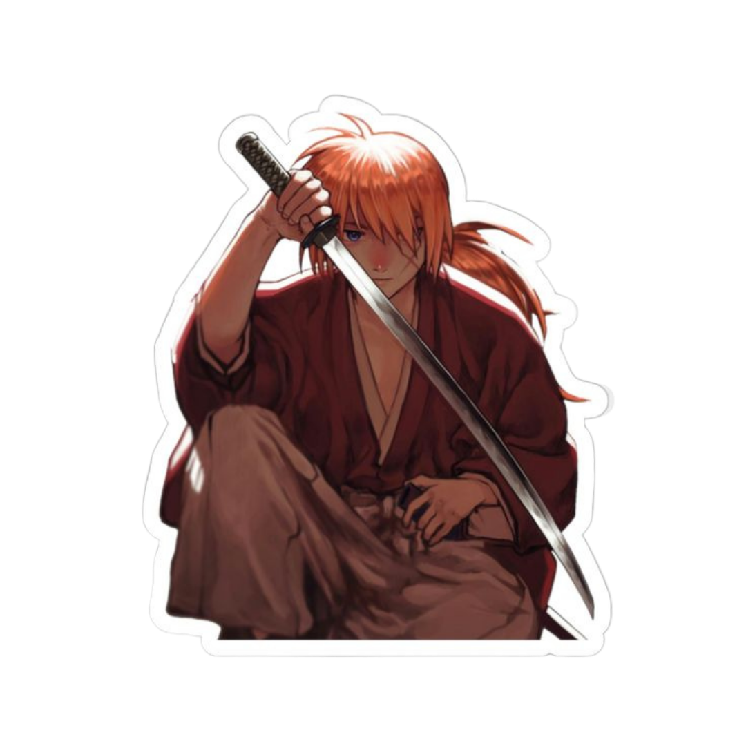 Rurouni Kenshin Anime Sticker 6 | Himura Kenshin Aesthetic Samurai Premium Sticker