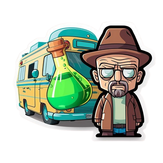 Heisenberg illustratation Heisenberg Sticker