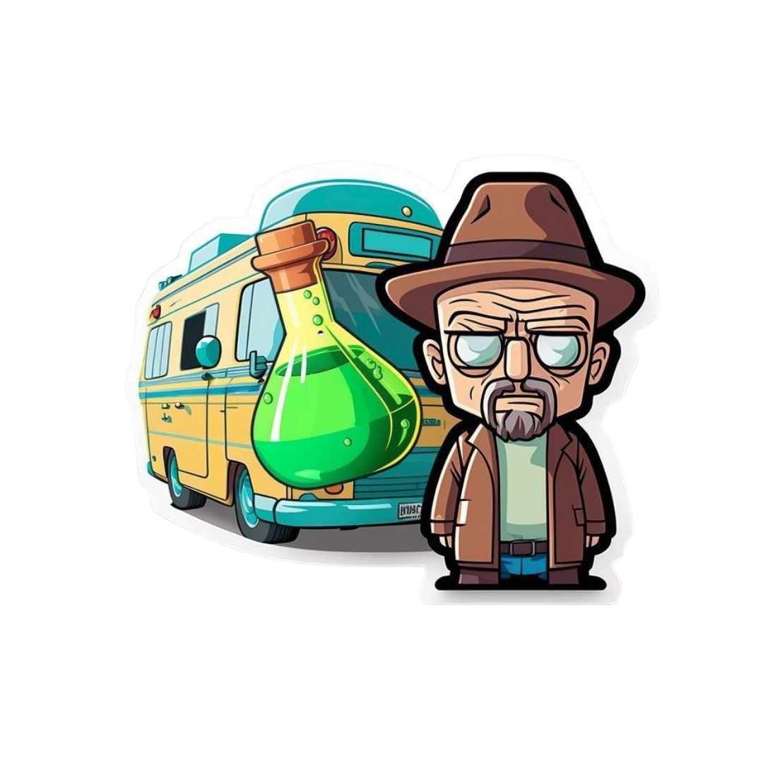 Heisenberg illustratation Heisenberg Sticker