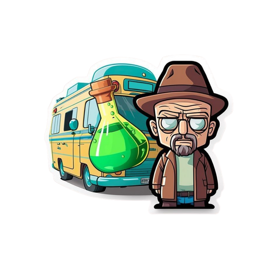 Heisenberg illustratation Heisenberg Sticker