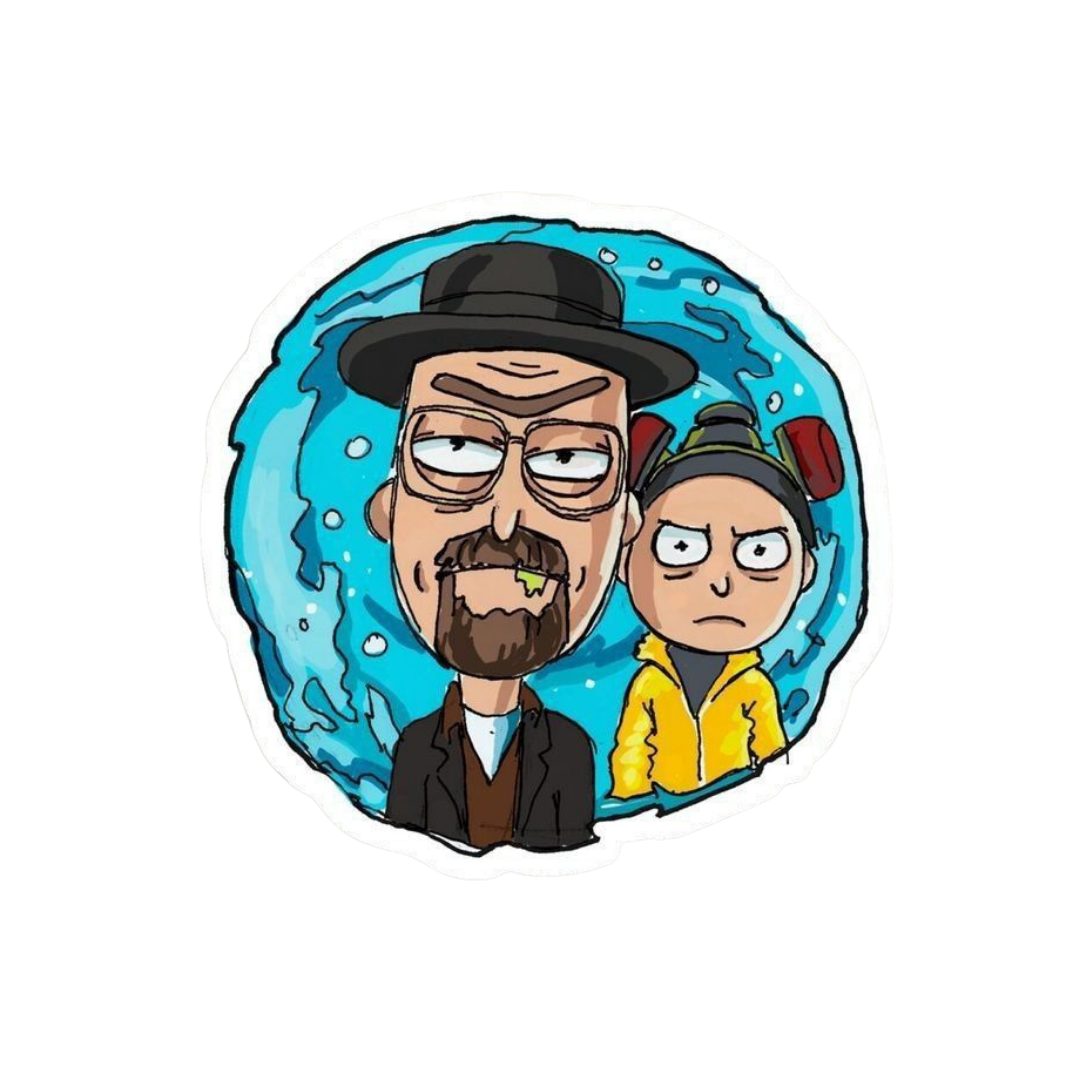 Rick and Morty X  Heisenberg Sticker