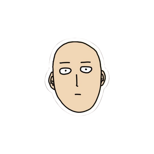 Saitama Face One Punch Man Anime Sticker