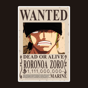 Roronoa Zoro One Piece Sticker 9 | Three Sword Style Premium Sticker