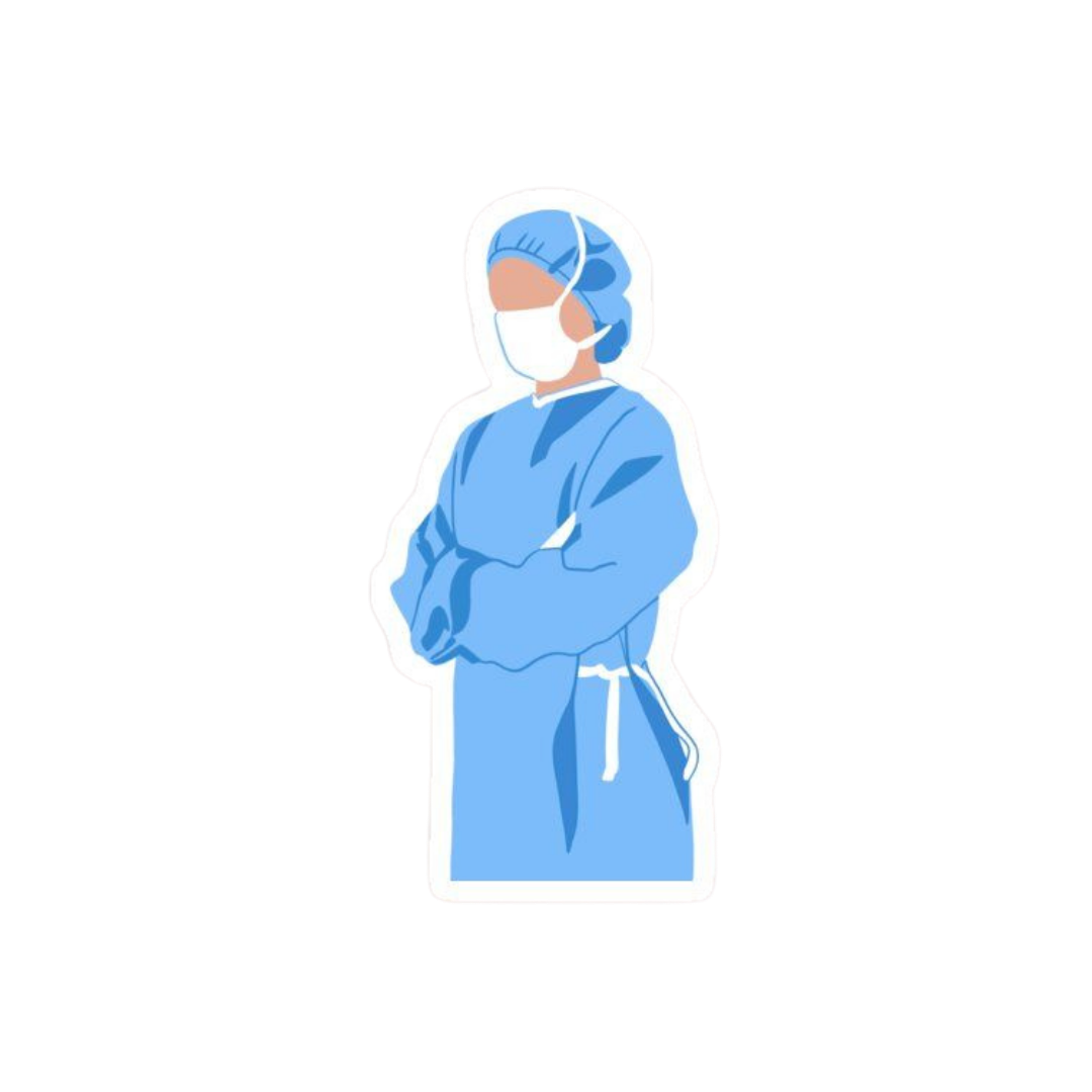 Doctor stickers Female Doctor OT dress