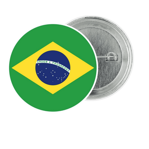 Brazil Fan Tinplate Badge - StickerBD